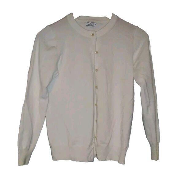 CIELO Off-ivory Women's Cardigan, Medium Pearl bottom - Picture 1 of 15